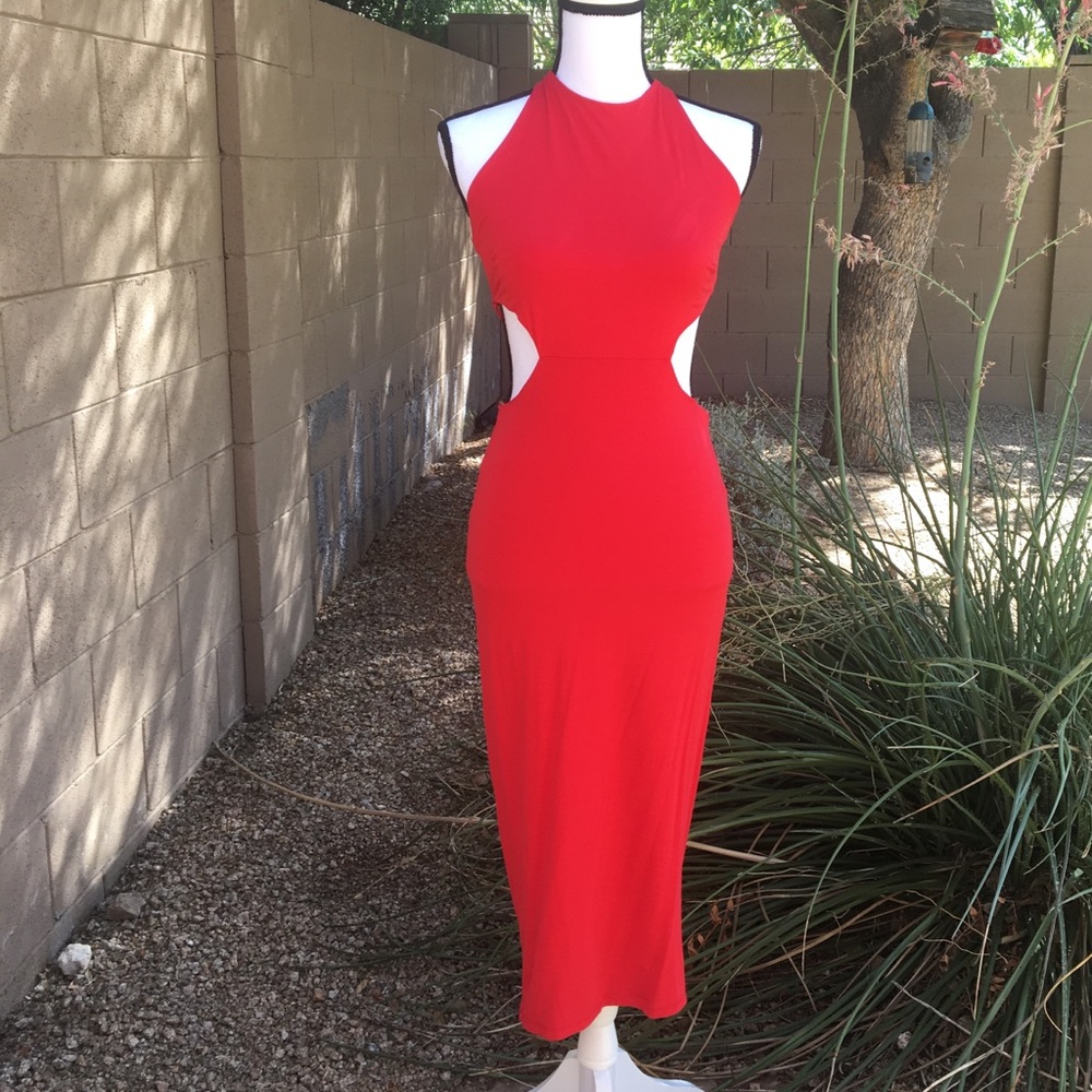 Backless Red Dress - NWOT